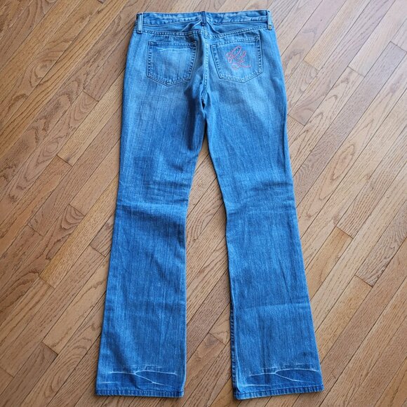 Y2K Ralph Lauren Kayla Bootcut Low Rise Jeans 30x33 Blue Denim - Picture 7 of 16